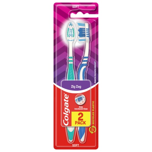 Colgate® Zig-Zag Tandbørste Soft 2-pak