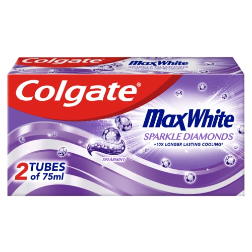 Dynamics Takke i går Colgate® Max White Sparkle Diamonds tandpasta 2x75 ml | Colgate®