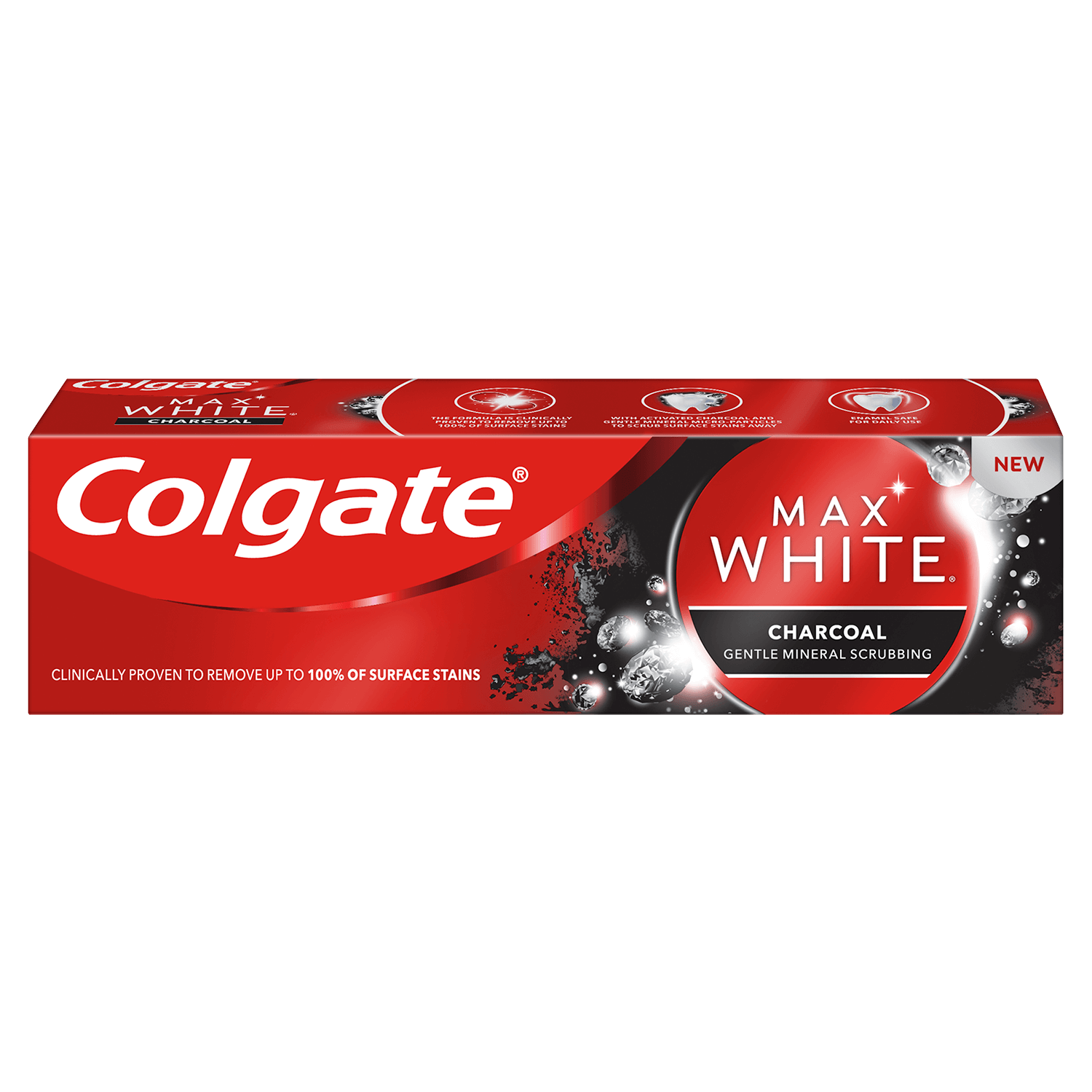 Colgate Max White Tandpasta, Charcoal 75ml