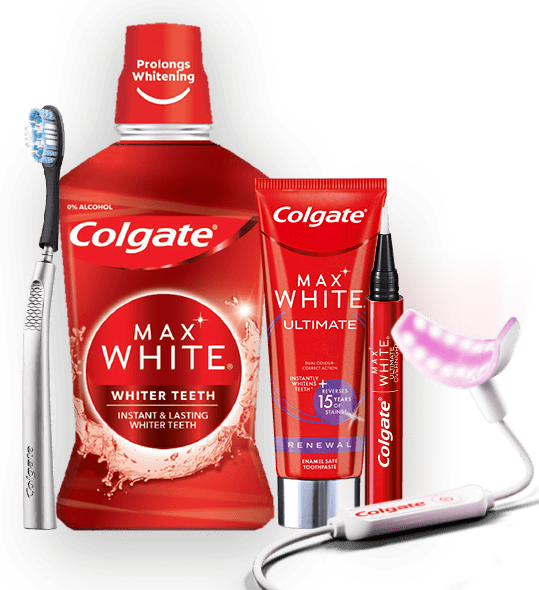 Imagem com produtos da linha PerioGard: Creme Dental Colgate PerioGard, Enxaguante Bucal Colgate PerioGard e Escova de Dente Colgate PerioGard.